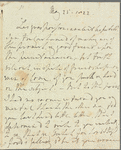 William Waldegrave, Lord Radstock to Jane Porter, autograph letter signed