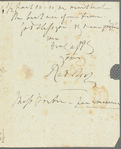 William Waldegrave, Lord Radstock to Jane Porter, autograph letter signed
