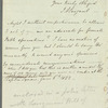Jane Alice Sargent to "My dear Madam," autograph letter signed