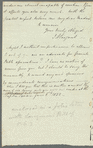 Jane Alice Sargent to "My dear Madam," autograph letter signed