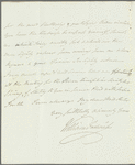 William Frederick, Duke of Gloucester to Miss Porter, autograph letter signed