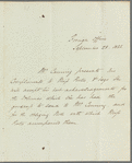 George Canning to Miss Porter, autograph letter third person