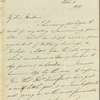 Sir Alexander George Woodford to Miss Porter, autograph letter signed