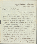 William Lempriere to Jane Porter, autograph letter signed