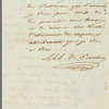 Louis-Henri-Joseph de Bourbon, Prince de Condé to "Miss," autograph letter signed