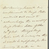 George Canning to Miss Porter, autograph letter third person