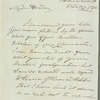 John Malcolm to Jane Porter, autograph letter signed