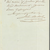 John Malcolm to Jane Porter, autograph letter signed