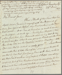 Unidentified sender to Jane Porter, autograph letter
