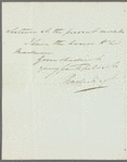 Charles Bagot to Jane Porter, autograph letter signed
