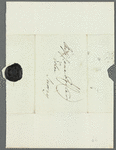 Charles Bagot to Jane Porter, autograph letter signed