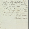 Rebecca Patterson to Miss Porter, autograph letter signed