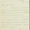 Ralph James Woodford to Miss Porter, autograph letter signed