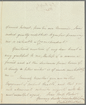 Ralph James Woodford to Miss Porter, autograph letter signed