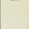 Ralph James Woodford to Miss Porter, autograph letter signed
