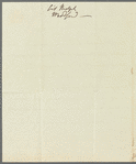 Ralph James Woodford to Miss Porter, autograph letter signed