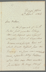 Henry Rolleston to Miss Porter, autograph letter signed