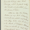 Henry Rolleston to Miss Porter, autograph letter signed