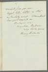 Henry Rolleston to Miss Porter, autograph letter signed