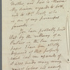 John Taylor to Jane Porter, autograph letter signed