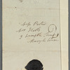 John Taylor to Jane Porter, autograph letter signed