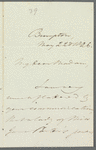 Edward Augustus Kendall to Miss E. A. Tickell, autograph letter signed