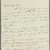 Owen Rees to Jane Porter, autograph letter signed