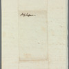 Owen Rees to Jane Porter, autograph letter signed