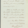 Henry Rolleston to Miss Porter, autograph letter signed