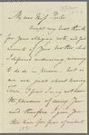 Sir Gore Ouseley to Miss Porter, autograph letter signed