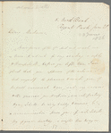 Alaric Alexander Watts to Jane Porter, autograph letter signed