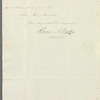Alaric Alexander Watts to Jane Porter, autograph letter signed