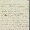 Thomas Sidney to Mr. Swiny, autograph letter signed