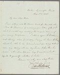Daniel Mackinnon to Miss Porter, autograph letter signed