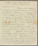 Saith Satoore to Miss Porter, autograph letter signed