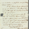 Sir Daniel Bayley to Miss Porter, autograph letter signed