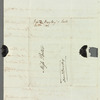 Sir Daniel Bayley to Miss Porter, autograph letter signed