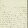 Jane Alice Sargent to "My dear Madam," autograph letter signed