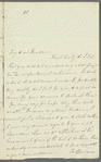 Jane Alice Sargent to "My dear Madam," autograph letter signed