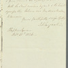 Jane Alice Sargent to "My dear Madam," autograph letter signed