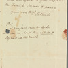 R. Banks to Miss Porter, autograph letter signed