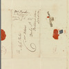 R. Banks to Miss Porter, autograph letter signed