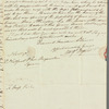 Margaret Urquhart to Miss Porter, autograph letter signed