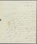 C. Nugent to Miss Porter, autograph letter signed