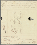 Olivia Etherington to Jane Porter, autograph letter signed