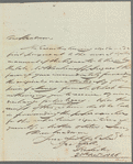 George Essell to Miss Porter, autograph letter signed