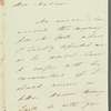 [Shephard?] to Miss Porter, autograph letter signed