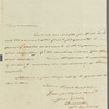 George Essell to Jane Porter, autograph letter signed