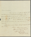 George Essell to Jane Porter, autograph letter signed