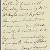 Saith Satoore to Jane Porter, autograph letter signed